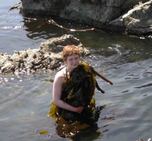 Gathering Bullwhip Kelp to dry for Electrolyte replinishment
