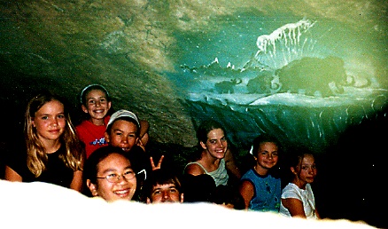 Painting these campers found of mammoths in a cave. Painting these campers found of mammoths in a cave.